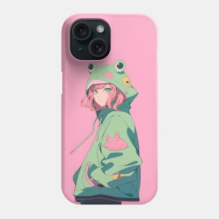 Pink And Green Frog Shonen Anime Girl Phone Case