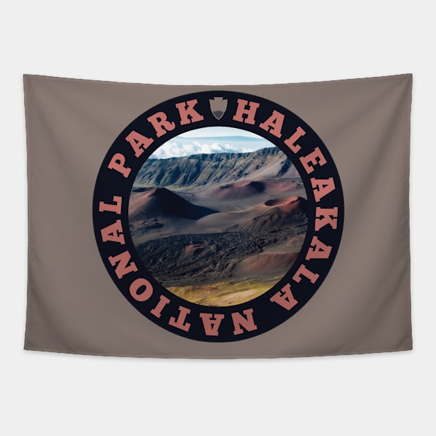 Haleakala National Park circle Tapestry by nylebuss