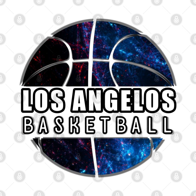 Los Angelos Basketball - Sports City Fan - Cosmic Abstract by MaystarUniverse