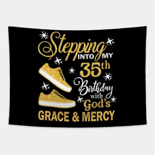 Stepping Into My 35th Birthday With God's Grace & Mercy Bday Tapestry