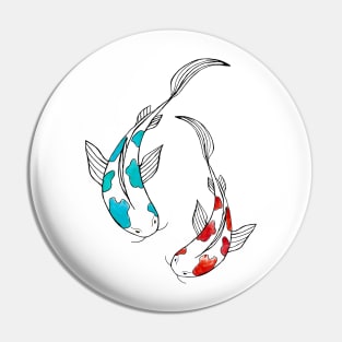 Koi Fish Lovers Transparent Pin