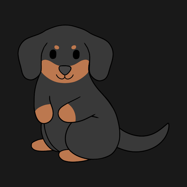 Black Dachshund by BiscuitSnack