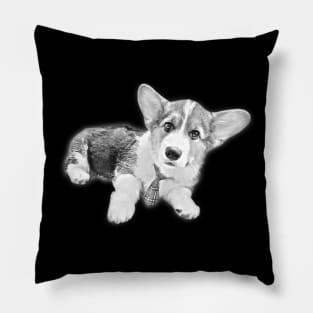 Pembroke Welsh Corgi Sleep Sketch Pillow