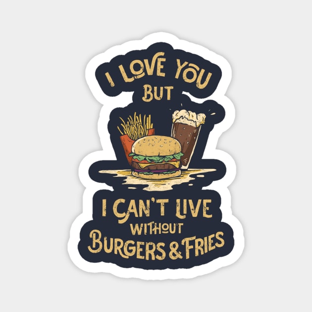 Love Burger Too Magnet by typehandsupply