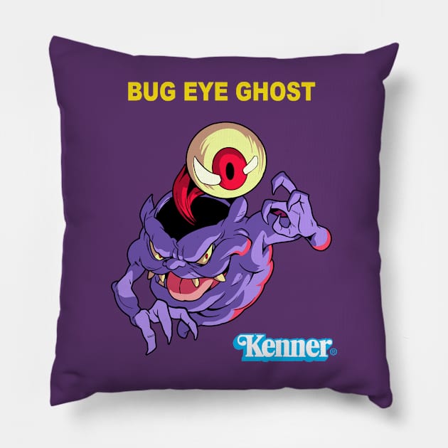 Bug Eye Ghost Pillow by old_school_designs