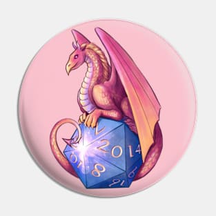 DnD dice Dragon Pin