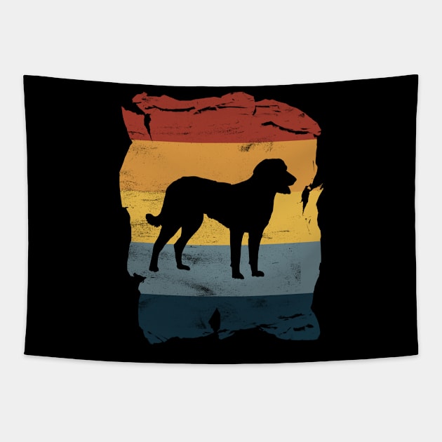 Chesapeake Bay Retriever Distressed Vintage Retro Silhouette Tapestry by DoggyStyles