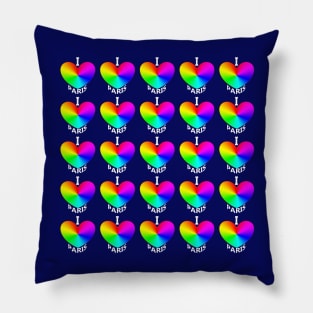 I Love Paris Wallart Pattern Pillow