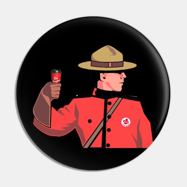 Mountie on a Timmies Run Pin by Notfit2wear