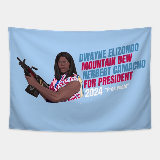 Dwayne Elizondo Mountain Dew Herbert Camacho 2024 - "F*ck yeah!" Tapestry by BodinStreet