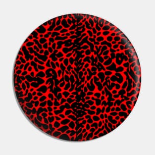 Red and Black Leopard  Pattern Pin