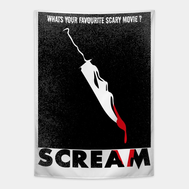 Scream Scary Movie Tapestry by TEEWEB