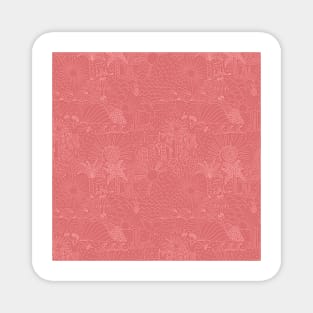 Polynesian Scenery Pink Magnet