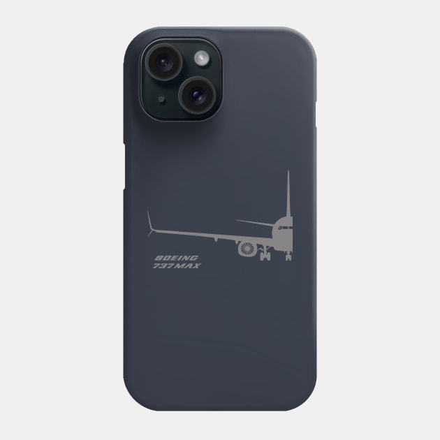 737 MAX front view Phone Case by Caravele