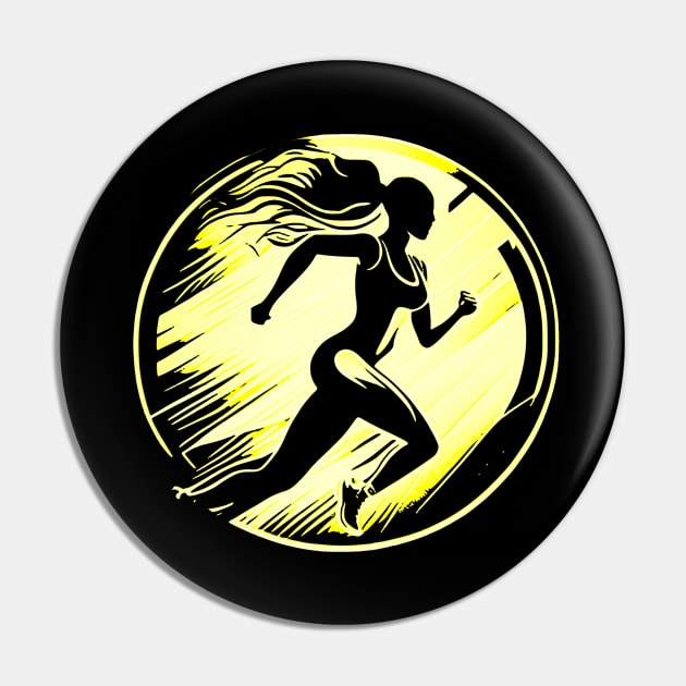 Female Runner Pin by Embrace Masculinity