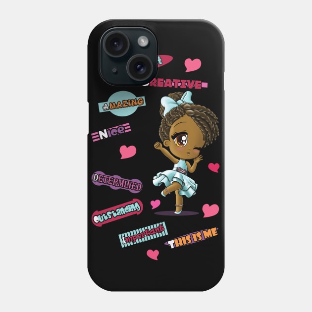 African American Girl Phone Case by treasured-gift