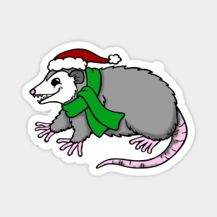 Christmas Opossum Magnet