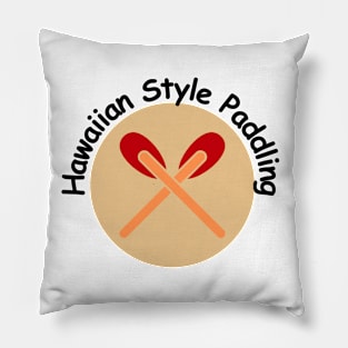 Hawaiian Style Paddling - Twin Strokes Pillow