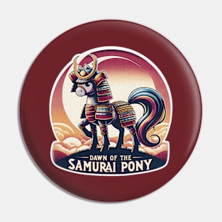 Kawaii Warrior Down of Samurai Ponytails Horse Cute Pin