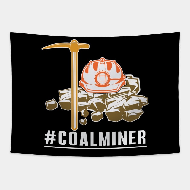 Coal Miner Tapestry by WyldbyDesign