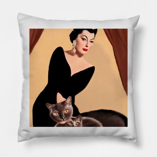 Ava and Her Siamese Cats Pillow