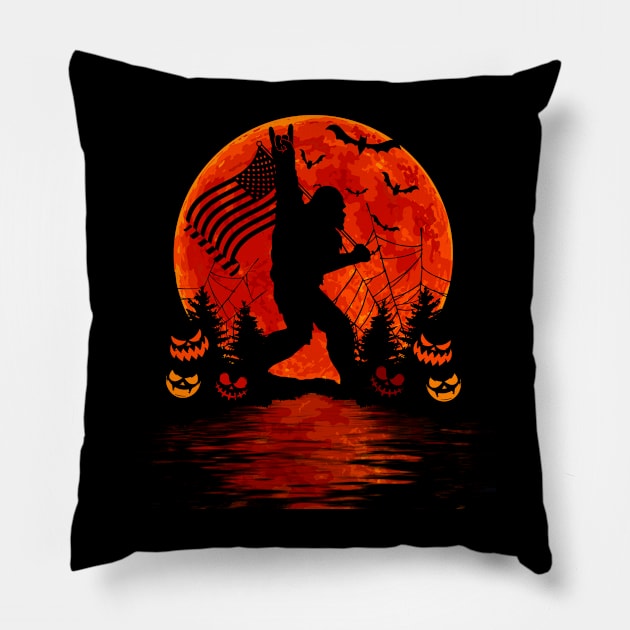 Bigfoot Halloween Pillow by AllanahCrispen