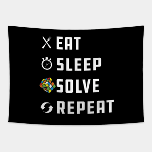 Rubik Cube - Eat Sleep Solve Repeat w Tapestry