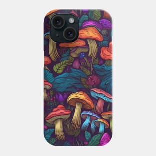 Rainbow mushrooms Phone Case