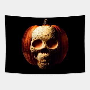 Scary Halloween Pumpkin Art Tapestry