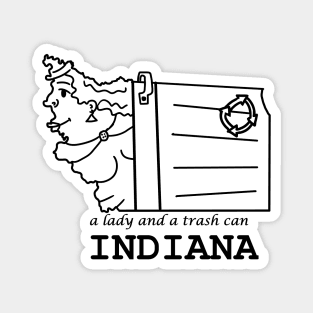 A funny map of Indiana 2 Magnet