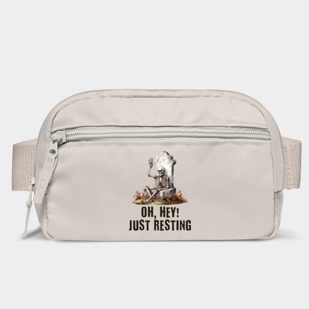 Funny skeleton taking a rest design by Luxinda