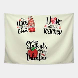 Retro Teacher Valentine Stickers Pack Tapestry