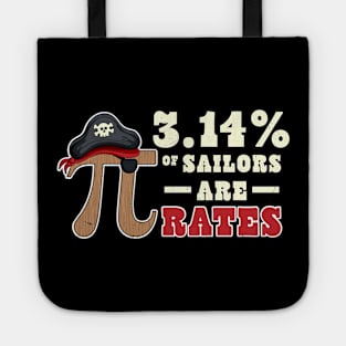 Pi Day Pirate 3.14% of Sailors are Pi Rates Math Geek Tote