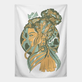 Sage Green Beauty Queenv Tapestry