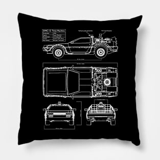 BACK TO THE FUTURE - Time Machine schematics Pillow