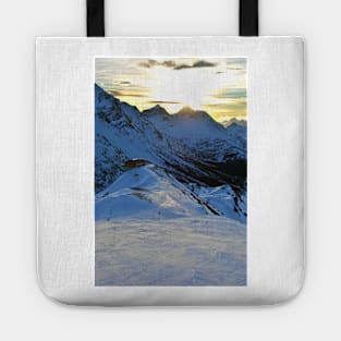 Sunset Lech am Arlberg Austrian Alps Austria Tote