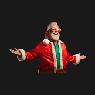 Cool Santa Claus in Stylish Festive Attire T-Shirt