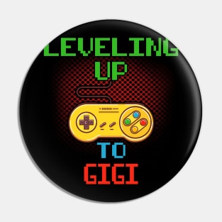 Promoted To GIGI T-Shirt Unlocked Gamer Leveling Up Pin