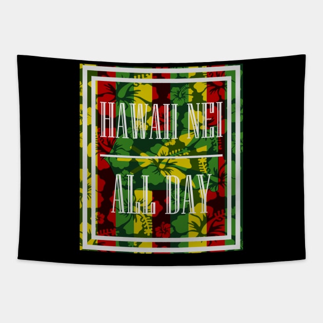 Hawai'i Kanaka Maoli Floral Flag by Hawaii Nei All Day Tapestry by hawaiineiallday