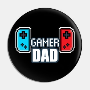 Gamer Dad - 8-bit Retro Pixel Classic Nostalgia Video Games Pin