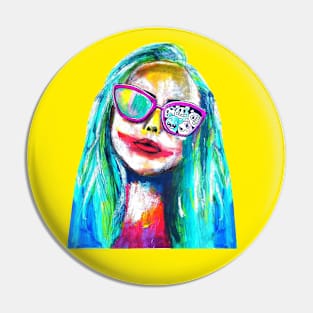 blue hair lisa Pin