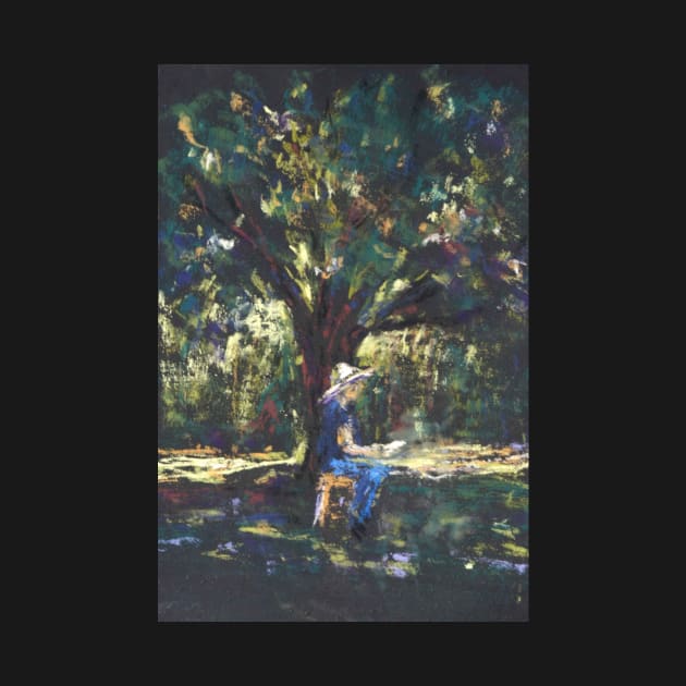 Anne painting under the trees by Terrimad