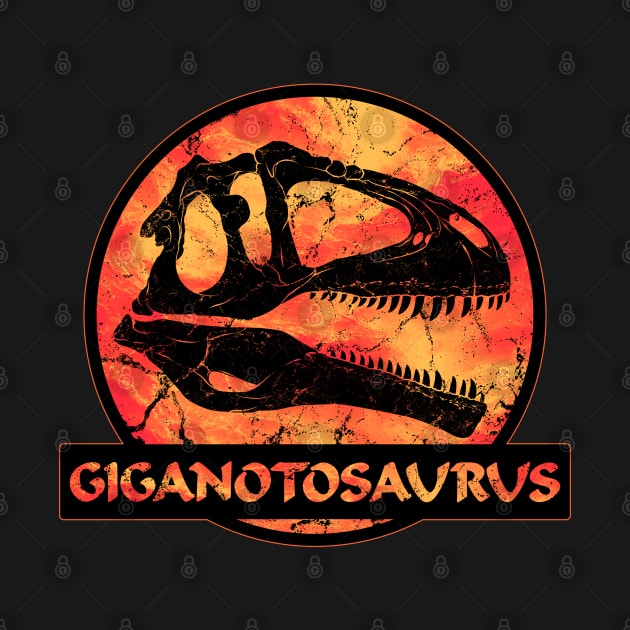 Giganotosaurus Fossil Skull by NicGrayTees