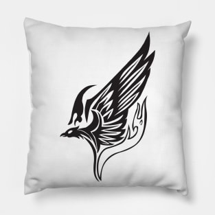 Phoenix Tribal Tattoo Art Pillow