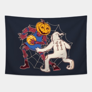 Basket ball halloween Tapestry