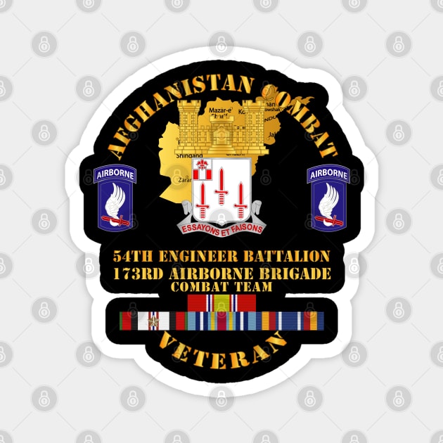 Afghanistan Vet w 54th Eng Bn - 173rd Airborne Bde Magnet by twix123844