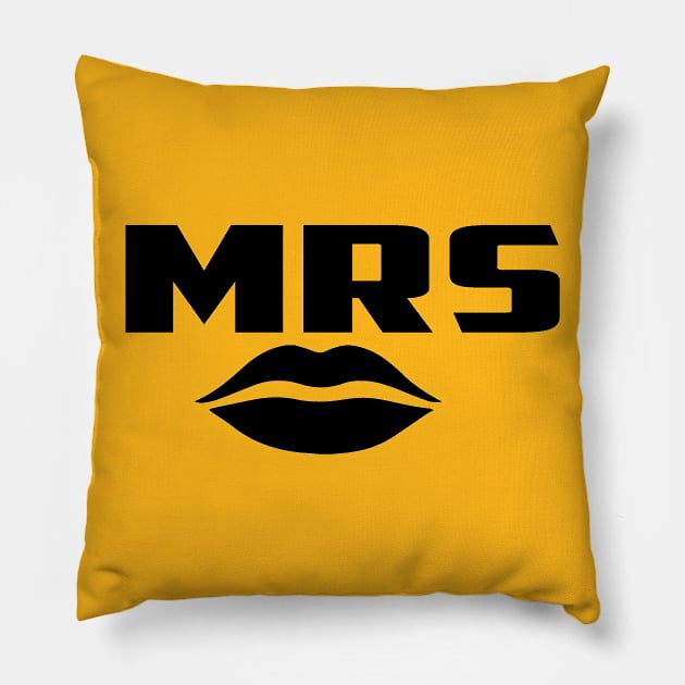 Mrs right Pillow by FUNEMPIRE