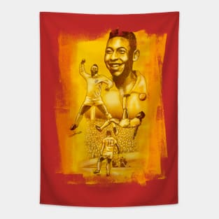 Golden King Of Soccer Tapestry