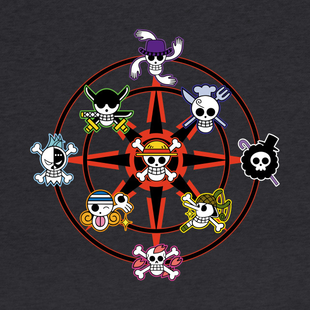 All Straw Hat Pirates Crew Logo One Piece Hoodie Teepublic