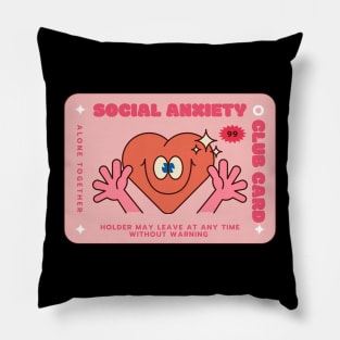 Social Anxiety Club Cards Pillow
